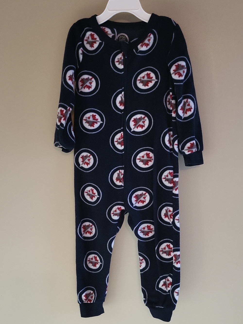 NHL Winnipeg Jets soft fleece footless sleeper/footie
